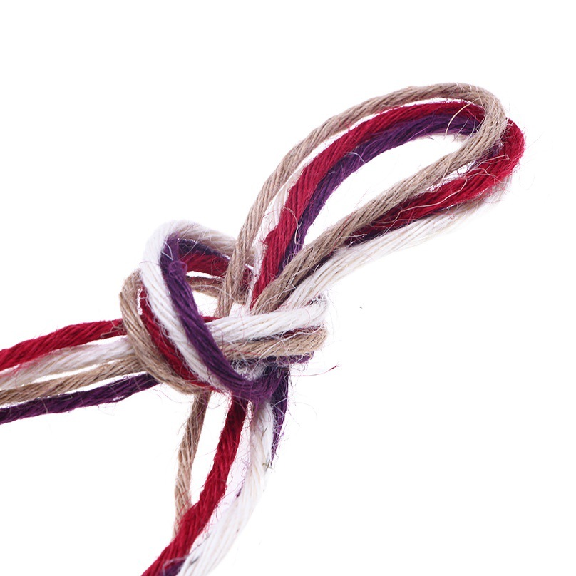 5mm DIY retro handmade hemp rope accessories color decorative jute rope children's creative woven material 15 m