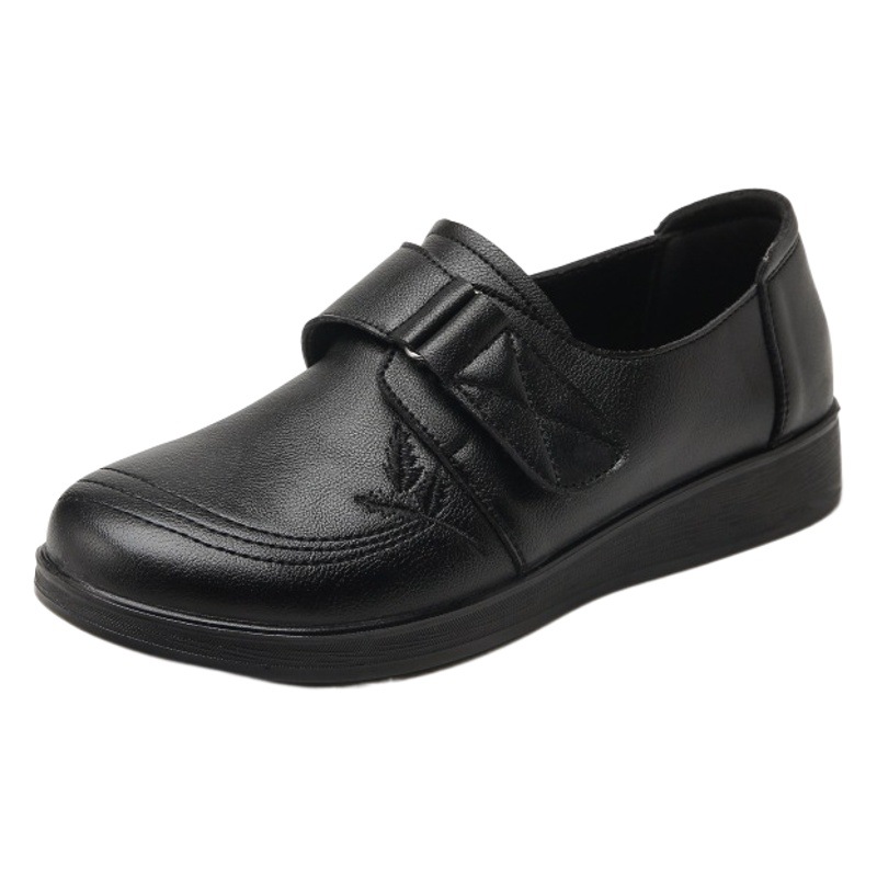 First layer cowhide mother's shoes genuine leather soft bottom comfortable single shoes autumn breathable milk shoes middle-aged and elderly women's leather shoes