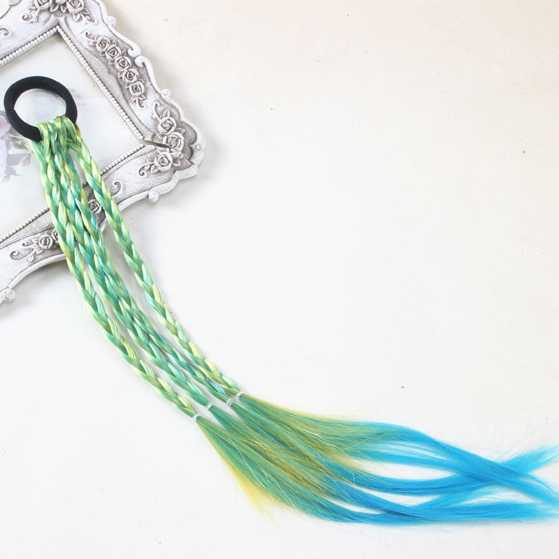 Picture of Hot Selling Colorful Wig Braids Gradient Color High Temperature Silk Braids Wig Hair Band Wholesale
