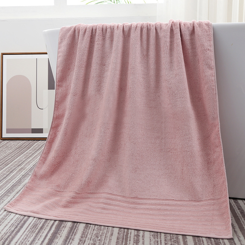 Picture of Bamboo fiber bath towel 140 * 70cm thickened 500g lint-free better than pure cotton soft absorbent baby gift
