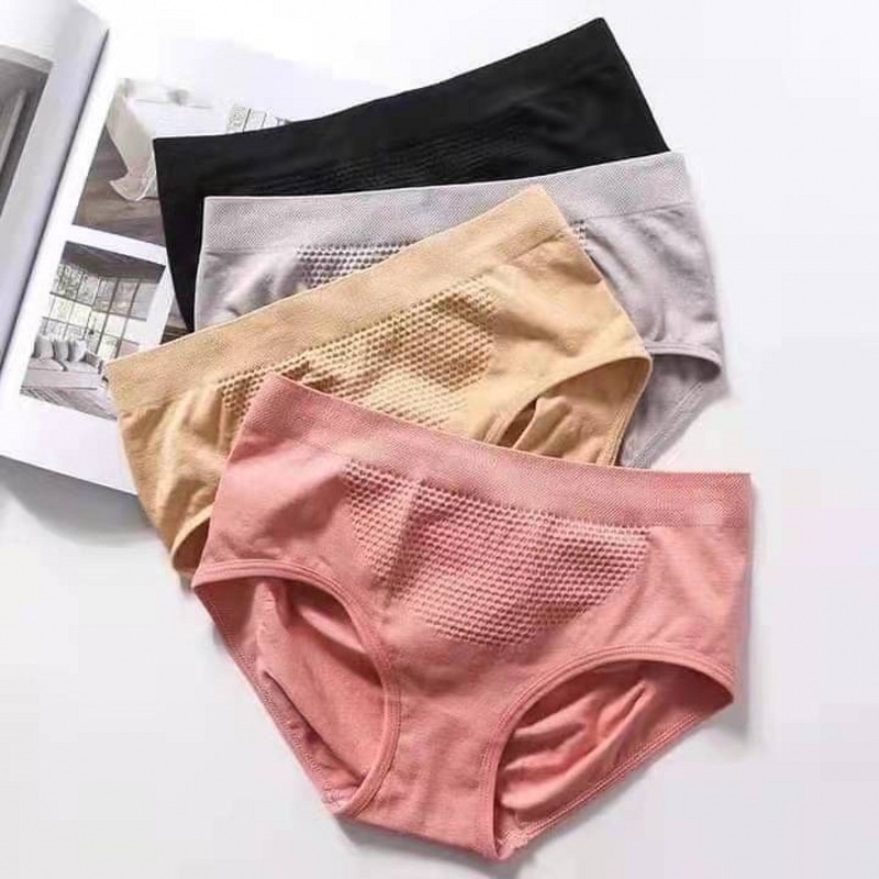 Cross-border 3D Peach Hip waist triangle honeycomb underwear Japanese honeycomb underwear honeycomb bag hip seamless underwear ladies