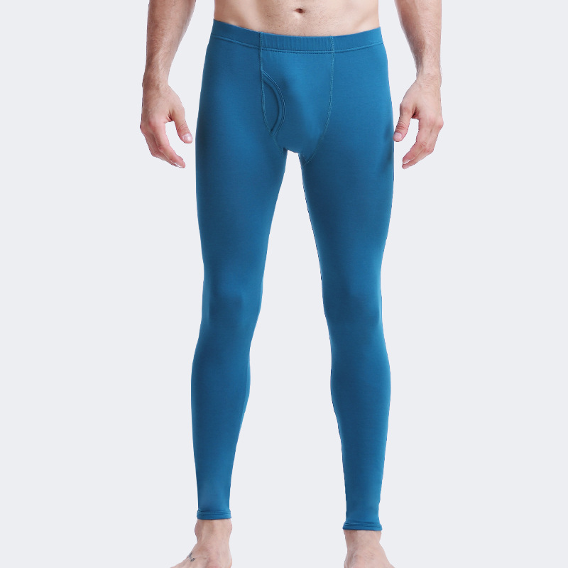 Picture of Men's long johns single piece cotton string pants autumn and winter thin tight leggings warm pants underpants slim pants youth