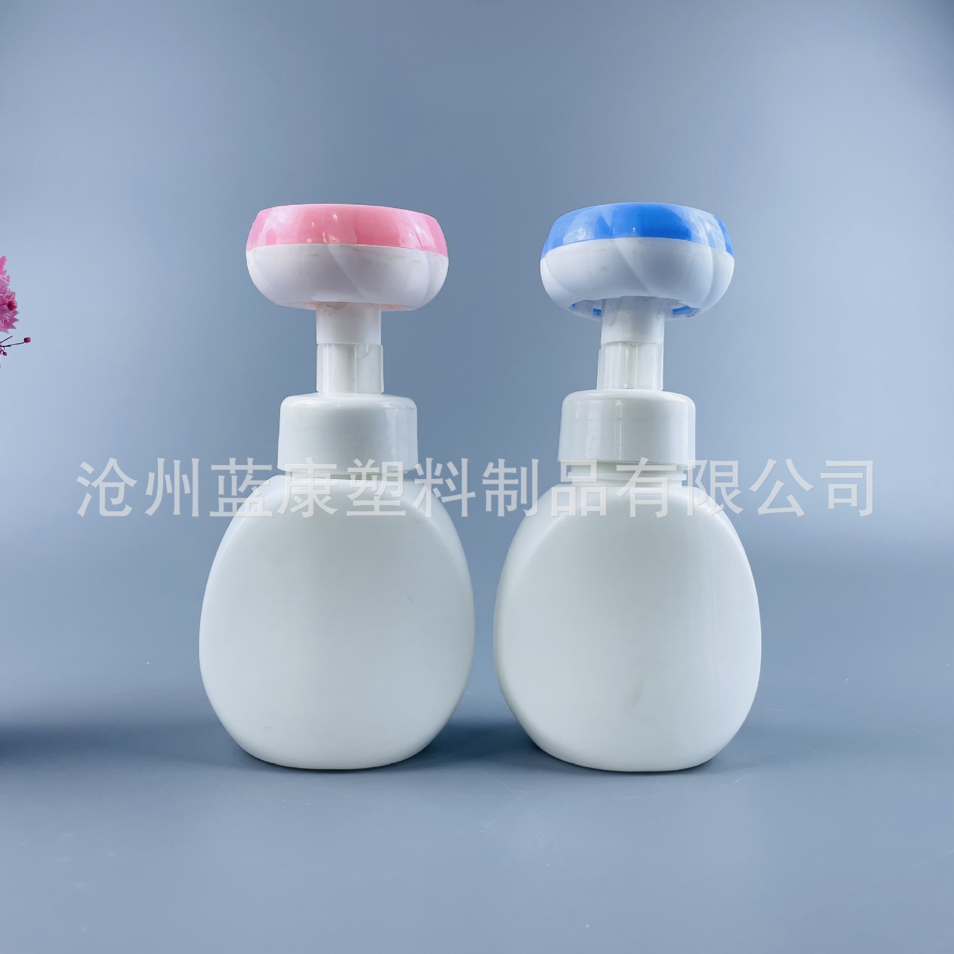 in stock 300ml Flower Mousse Foam Bottle PE White Plastic Press Type Children's Hand Sanitizer Bottled