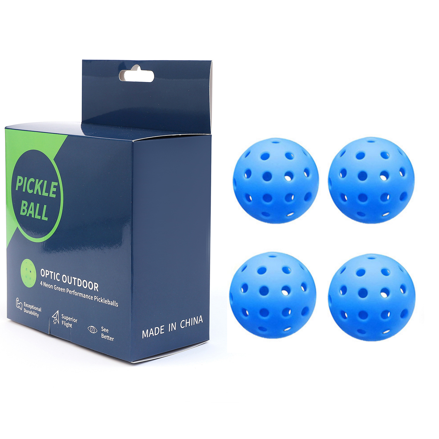 Picture of Pickleball Training Ball 74mm Practice Ball Pe Outdoor Plastic Injection Molded Ball with Led Light