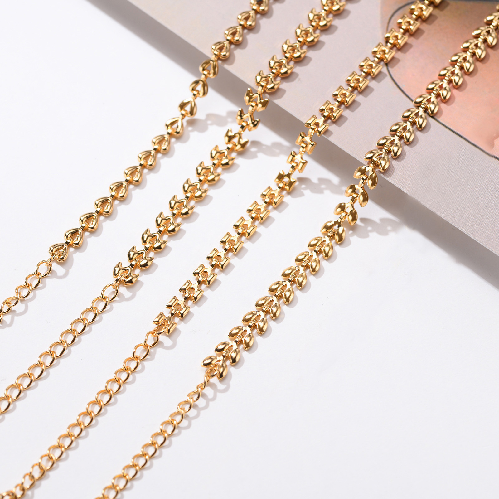 Stainless Steel Bow Women's W-Shaped Wheat Ear Bracelet Wheat Ear Necklace Clavicle Chain Fashion Accessories Br-1181