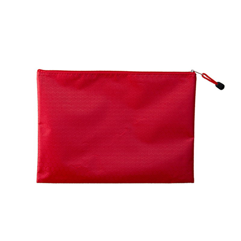 Picture of Oxford cloth football pattern zipper bag waterproof material file bag student tutorial bag a4 file bag printable logo