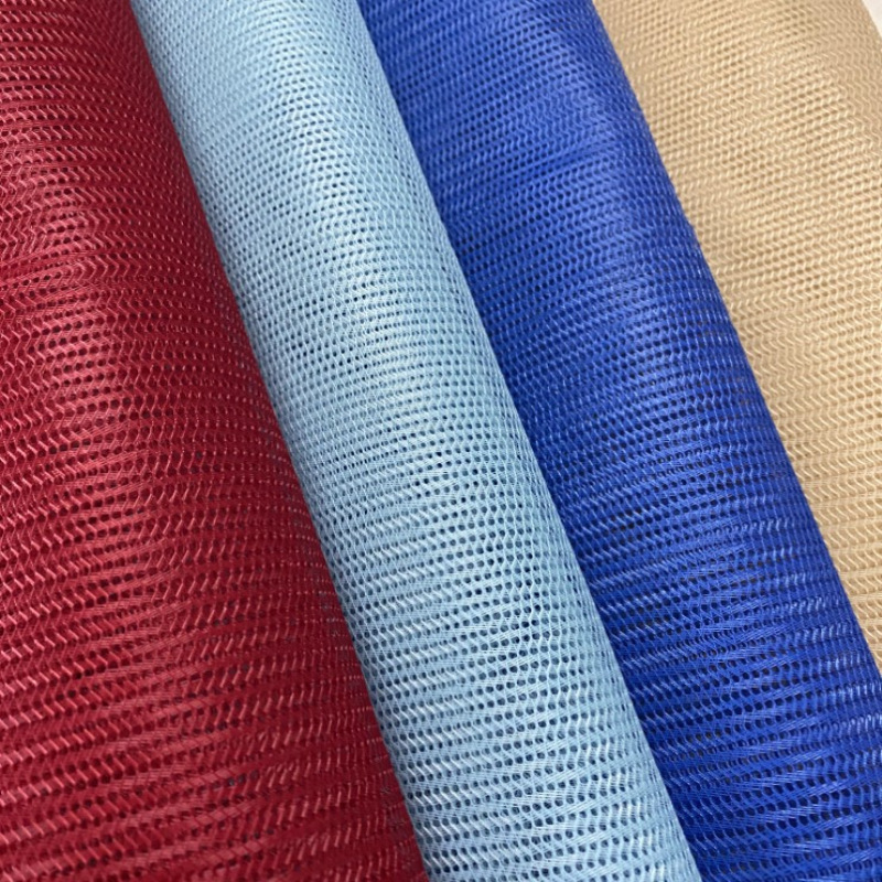Hardened polyester mesh cloth hat net four-pin baseball cap sun hat luggage hard mesh cloth stock color spot