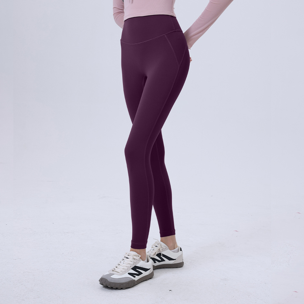 Picture of No-Wearing Underwear Zero Sense One-Piece Yoga Pants Seamless Naked Sense Back Pocket Peach Hip Tight Sports Fitness Pants