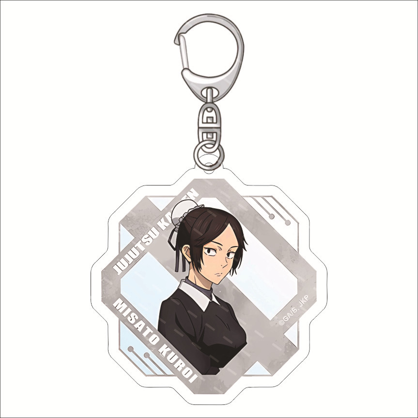 Picture of Curse battle: Huaiyu Jade folding key chain Five Wu Xia Youjie Fu black seer acrylic pendant