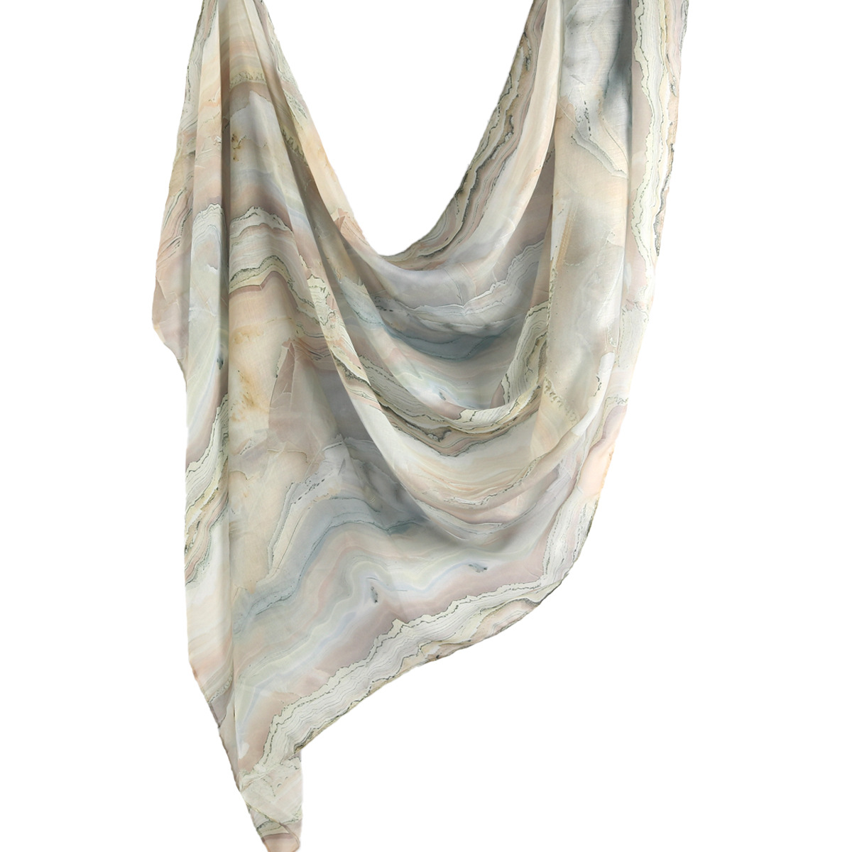 Picture of Best-Selling Watercolor Tie-Dye Cotton Scarf Arabian Satin Polyester Long Scarf Turkish Middle Eastern Scarf