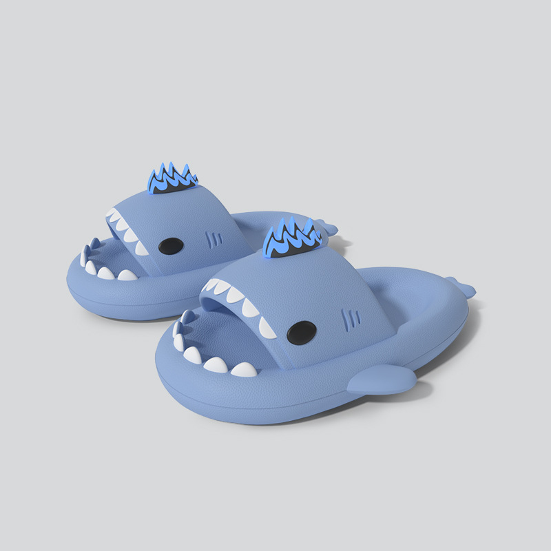 Picture of New Style Lantern Fish Shark Slippers Female Couple Indoor and Outdoor Thick Slippers Female Slip-on Feeling Soft Sole Home Sandals for Men