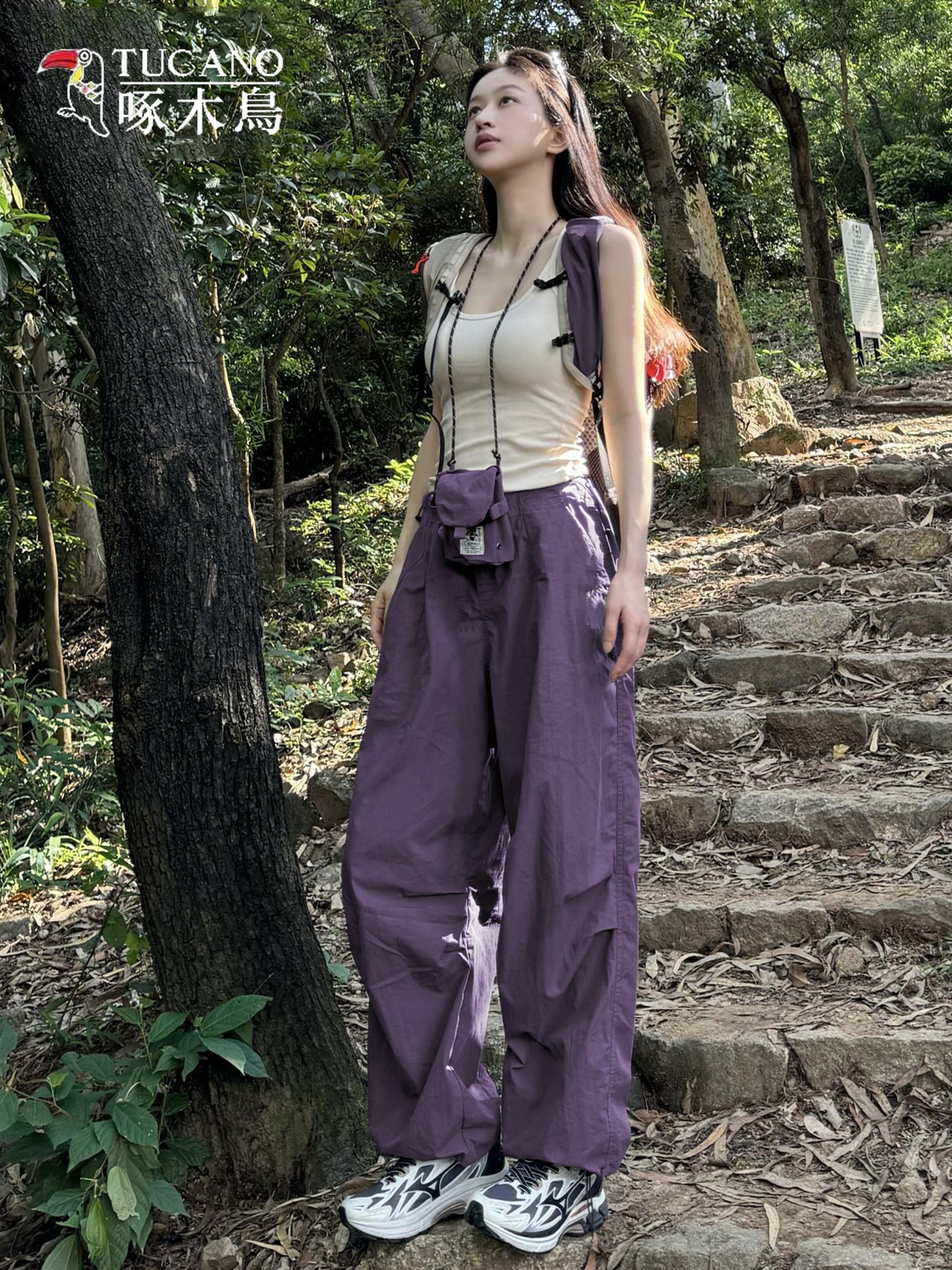 Woodpecker purple quick-drying assault pants women's summer thin hiking mountain climbing small man outdoor mountaineering sports overalls
