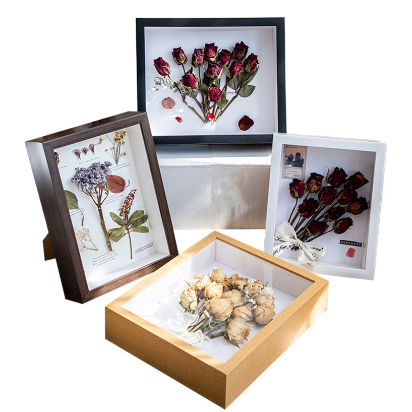Three-Dimensional Hollow dried flower photo frame diy butterfly specimen frame rose display frame 8-inch 10 specimen display picture frame