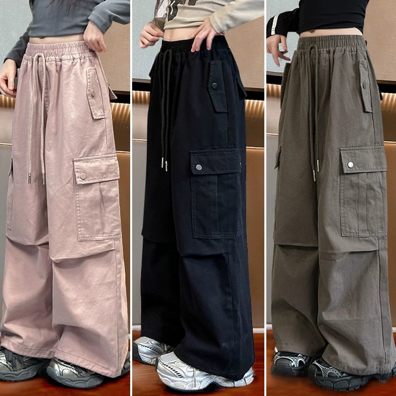 Girls' Pants Children's Long Pants Autumn New Cargo Pants for Older Children Casual Pants 2025 New Spring and Autumn Children's Clothing
