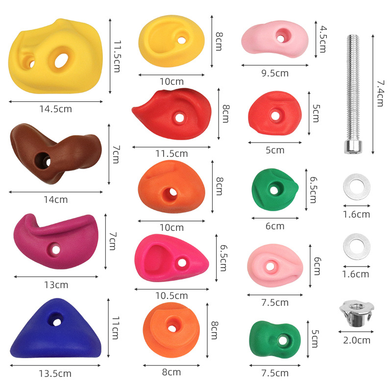 Picture of Kindergarten Playground Indoor Children Adult Plastic Rock Climbing Point Outdoor Gripper Fulcrum Thickened Single Hole Rock Climbing