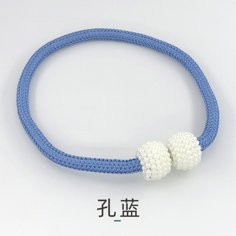 Picture of Cross-border Wholesale Simple High-strength Magnetic Pearl Magnetic Buckle Fabric Storage Lace-up Curtain Magnetic Buckle Curtain Strap