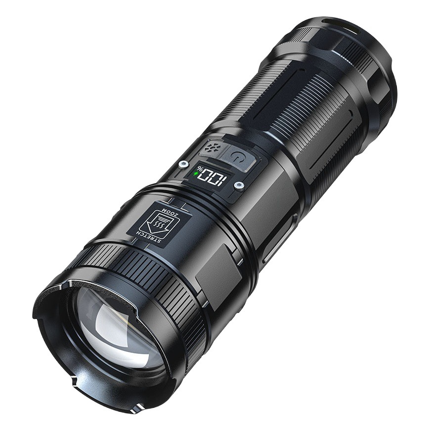 Cross-border high-end explosions white flashlight outdoor super bright USB charging flashlight zoom P90 camping lighting super long