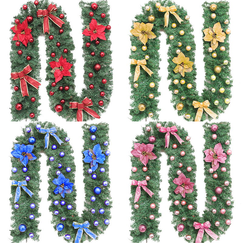 Christmas scene decoration 2.7 m encryption simulation Christmas rattan shopping mall window Christmas flower rattan manufacturer