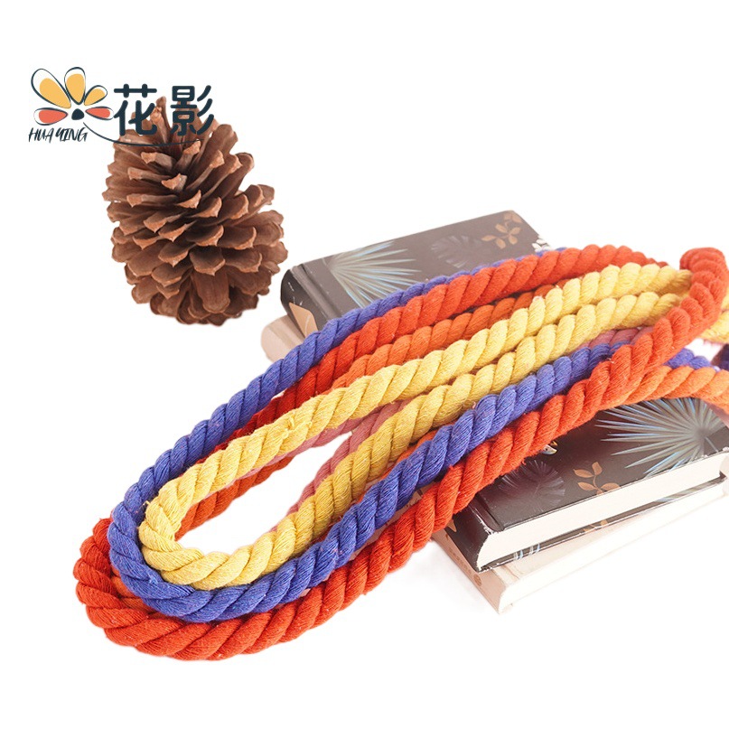 Flower Shadow Color Cotton Rope 3 Strings Ten Thousand Knot Chinese Knot Hanging Ornaments New Year Spring Festival Living Room High-end Hanging Ornaments Handmade Materials