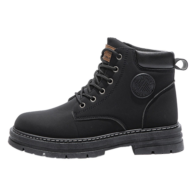 2025 New Autum Men's Boots Classic Fashion Wear-Resistant Waterproof High-Top Boots Soft-Soled Workwear Non-Slip Rhubarb Boots