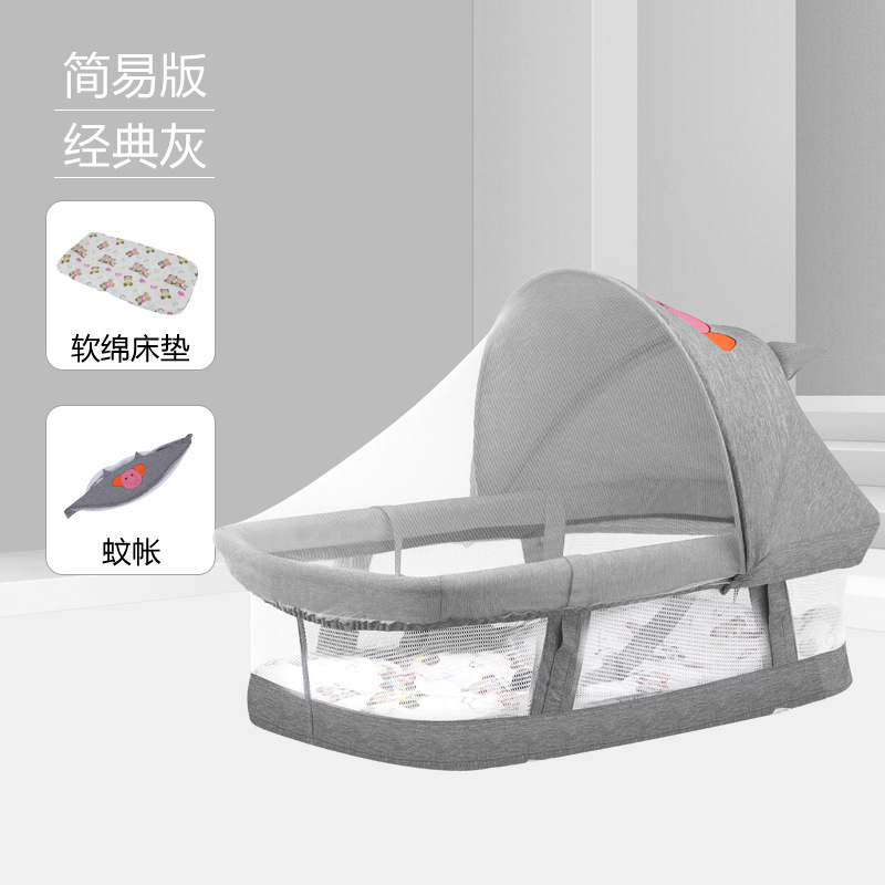 Picture of Crib Baby Cradle Bed Foldable Multifunctional Newborn Children's Bed Movable Outdoor Portable Shaker