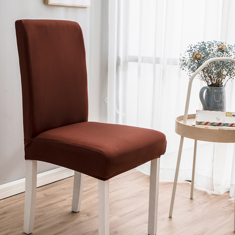 Picture of Cross-border plain milk silk elastic chair cover hotel restaurant half chair cover conference conjoined chair cover wholesale