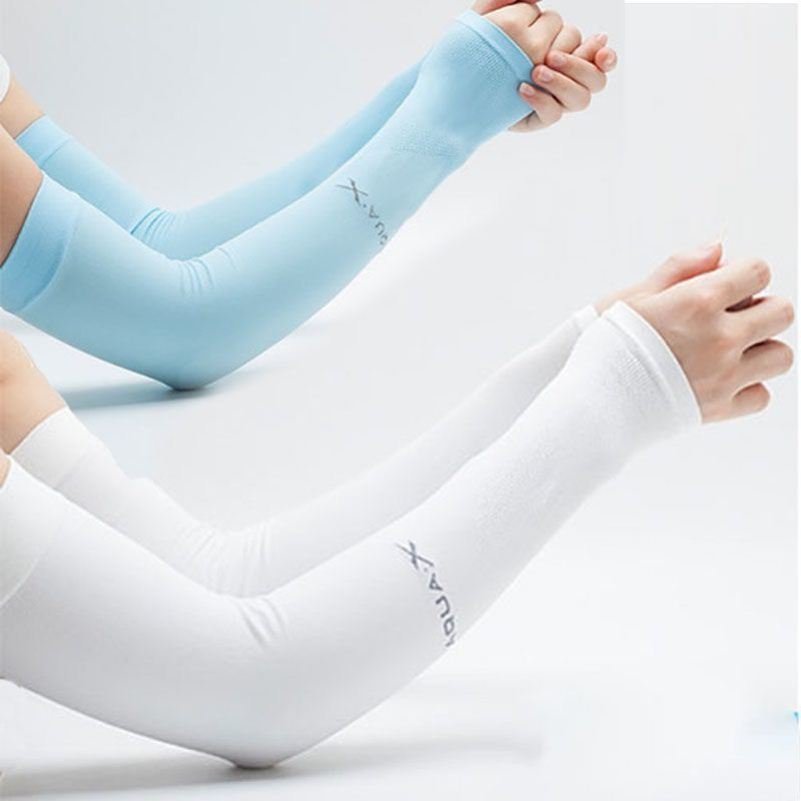 Picture of Summer Unisex Outdoor Cycling Thin Sun Protection Ice Sleeves Women's Arm Guards Anti-Uv Ice Silk Sleeves Simple Wholesale