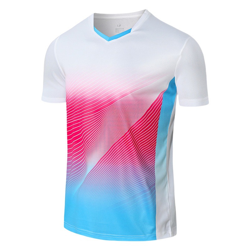 New Quick-drying Breathable Badminton Clothing T-shirt Spot Printing Short-sleeved Table Tennis Tennis Team Sportswear Customization