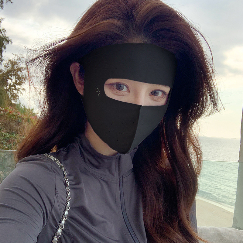 Picture of Mask sun protection female eye protection corner breathable summer sun protection UV protection outdoor sports seamless Ice Silk sun protection mask