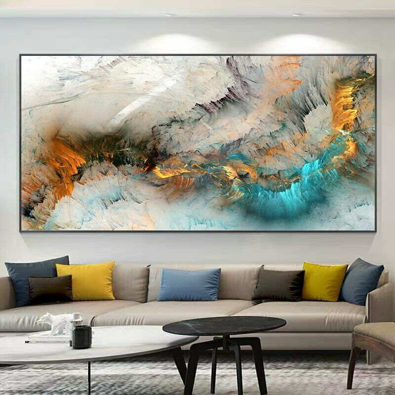 To map now do free design single abstract colorful cloud sail cloth painting Hotel Home Office oil painting hanging painting