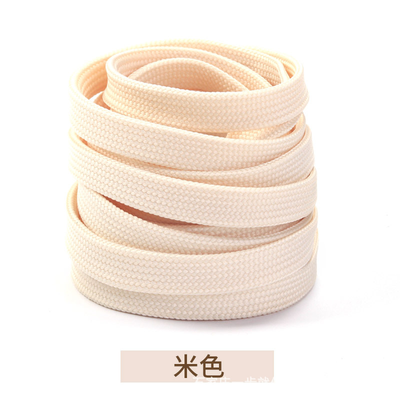 Picture of Wild elephant double fine line shoelaces Adi shell head canvas shoelaces casual shoes sneaker black and white color flat shoelaces