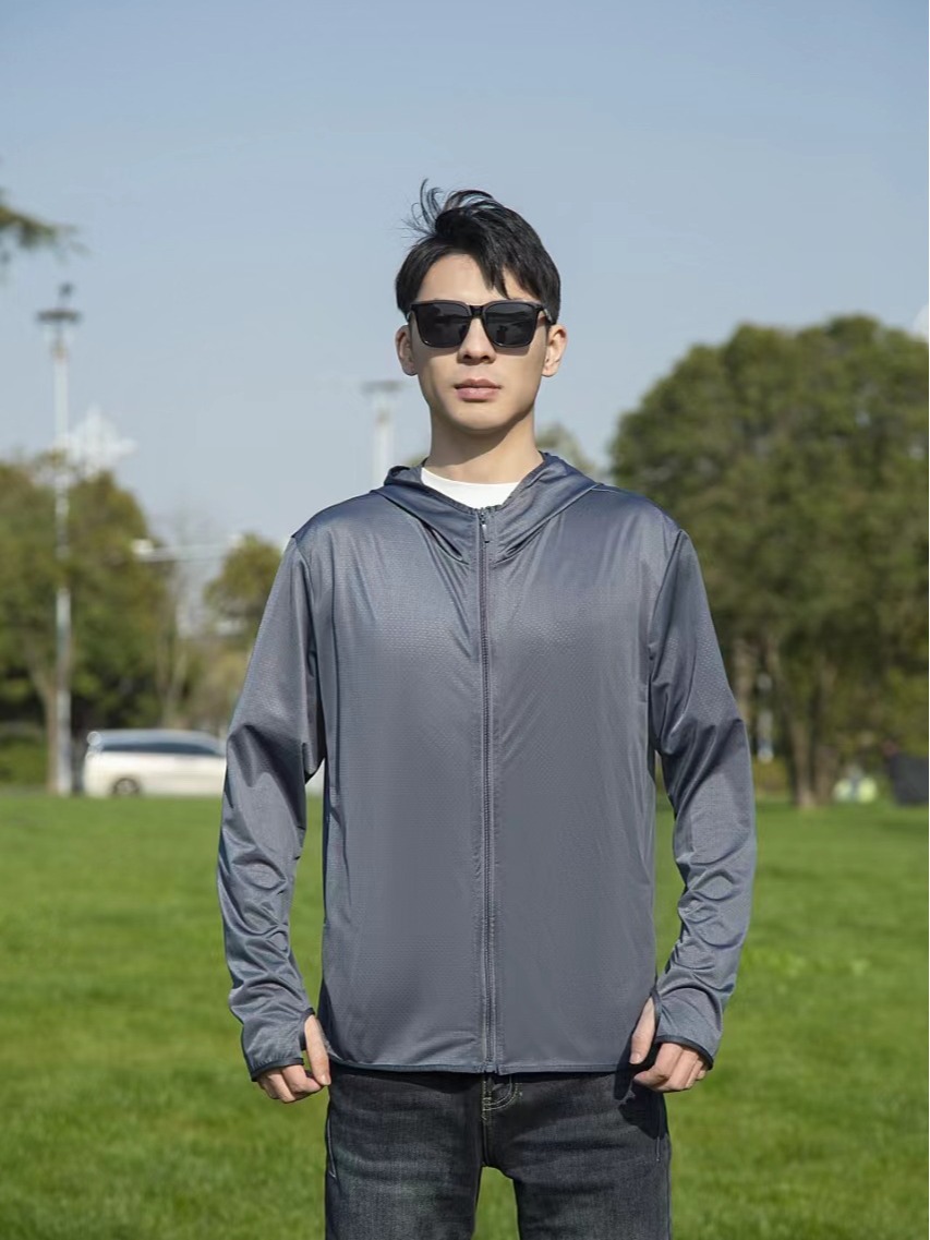 Picture of Jiao's Same Style Summer Ice Silk Non-Uv Protection Clothing for Men and Women with Brim, Non-Uv Protection, Breathable, Quick-Drying Fishing Sun Protection Clothing