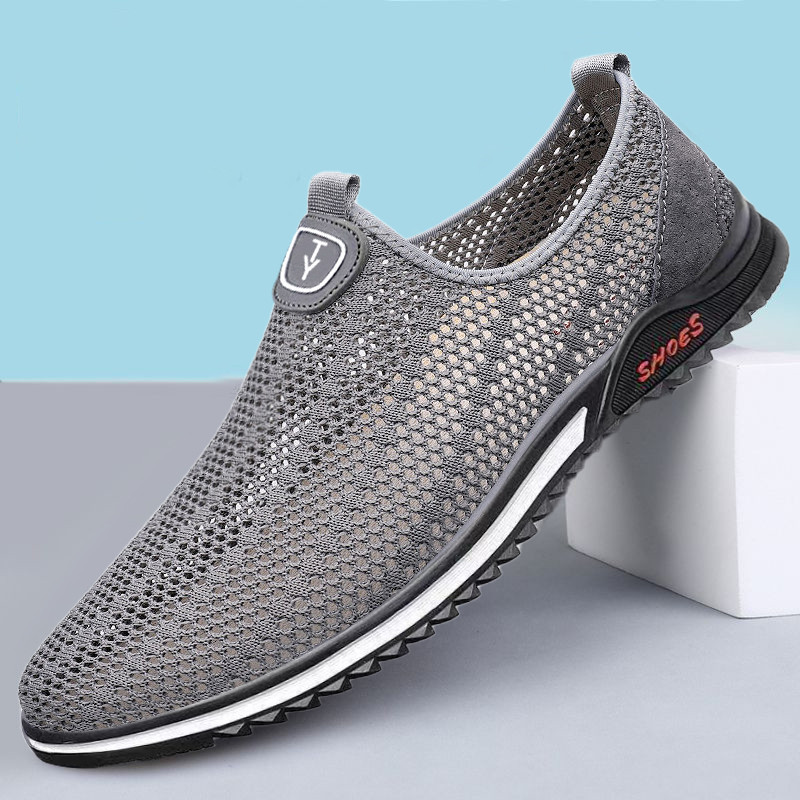 2025 New Croc Shoes Summer Breathable Mesh Shoes Casual Shoes Men's Shoes Old Beijing Cloth Shoes Non-Slip Work Shoes Men