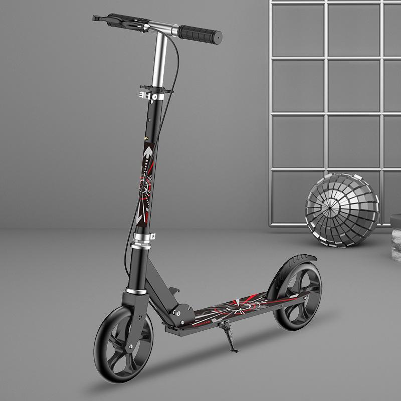 Scooter adult scooter youth big wheel two wheel two wheel foldable city adult hand brake for walking