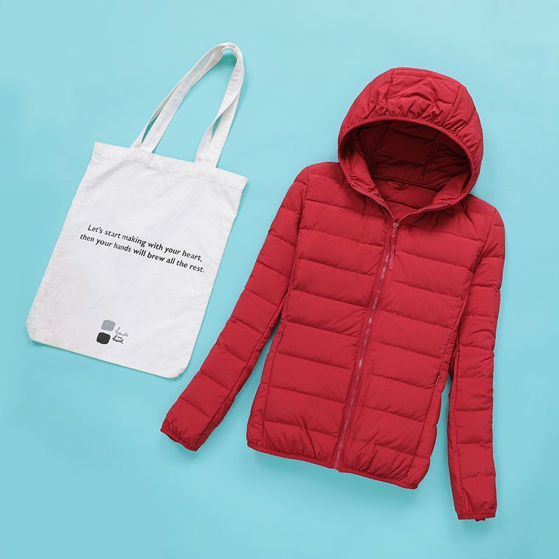 Picture of Anti-season high quality Seamless Silk Cotton Lightweight Down Cotton-padded Jacket Women's Autumn and Winter Hooded Collar Short Thin Loose Jacket