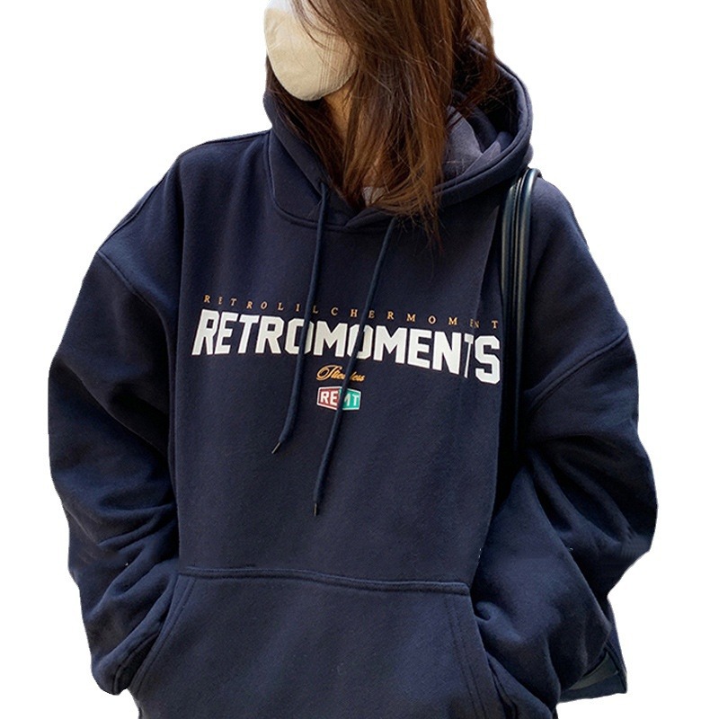 Picture of Fleece-lined hooded sweater women's autumn and winter Korean style new Women's Student loose top women's clothing Southeast Asia Foreign trade