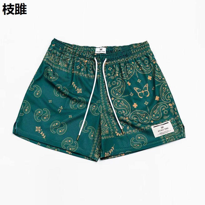 New American Style Casual Shorts plus size Loose Mesh Breathable Sports But Knee Basketball Pants Quarterer Quick-drying Pants