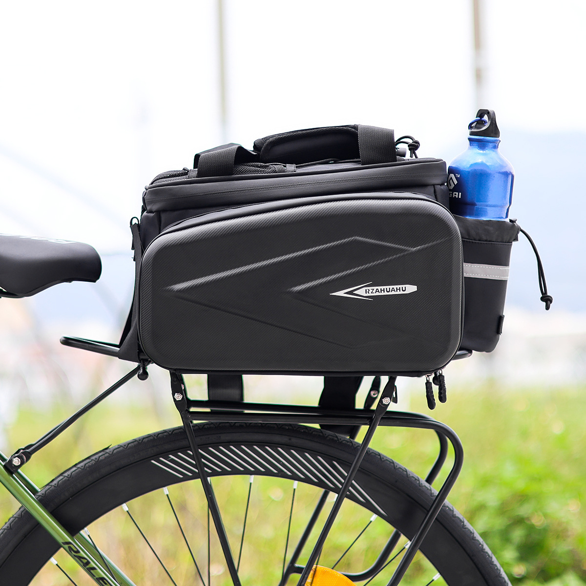 Bicycle carrying bag mountain bike large capacity cycling bag waterproof rear shelf bag rear seat tail bag frame camel bag equipment