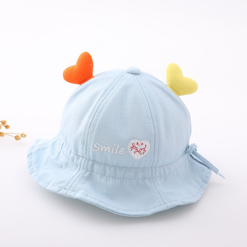 Picture of Baby Fisherman Hat Spring & Fall Thin Adjustable Baby Girl Hat Spring and Summer Princess Cute Boy Sun Hat