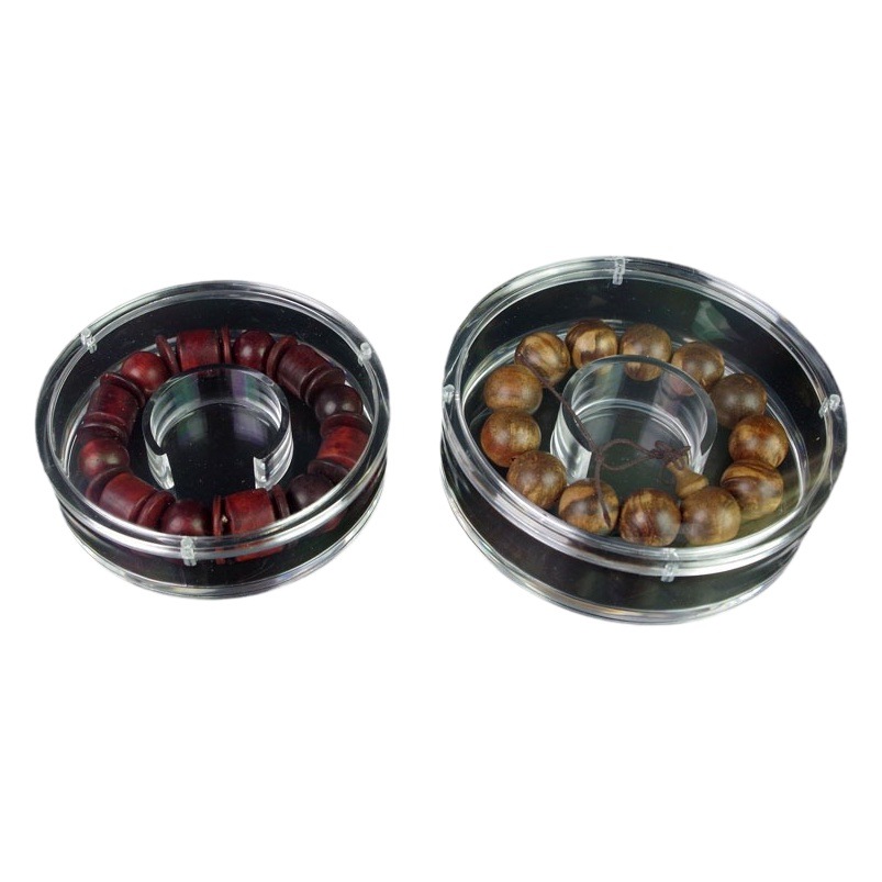 Wenwan transparent bracelet Buddha beads packaging jewelry box transparent acrylic bracelet agarwood jewelry display gift box