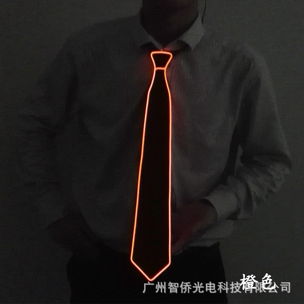 Picture of El Cold Light Luminous Tie Halloween Christmas Decoration Tie Glitter Tie Cold Light Tie Luminous Props