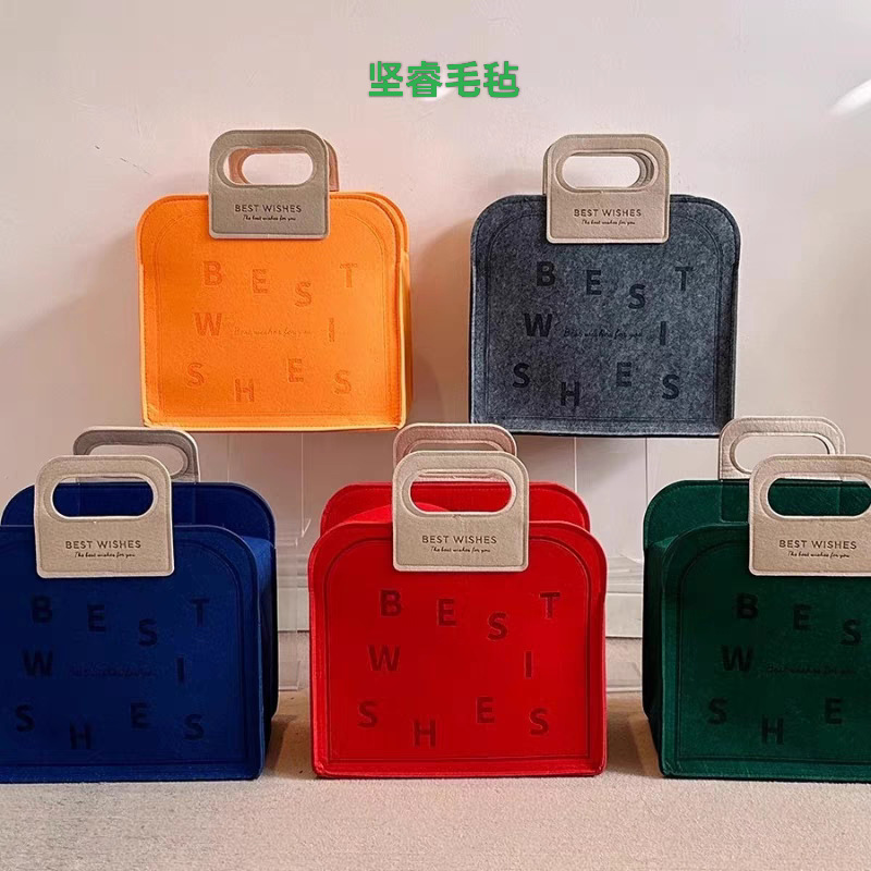 New Felt Bag Dragon Boat Festival Gift Bag Bridesmaid Accompanying Gift Internet Celebrity Enterprise Gift Bag Large Capacity Simple Promotion