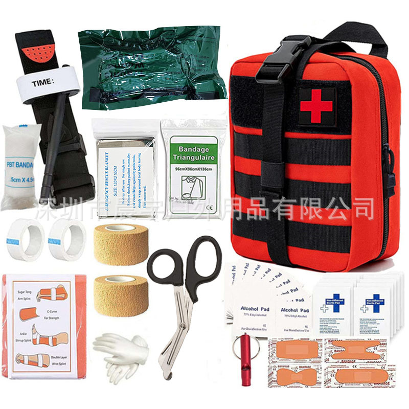Picture of Outdoor Camping Survival Equipment Trauma Backpack Emergency Survival First Aid Kit Military Tactical Hemostatic Bandage