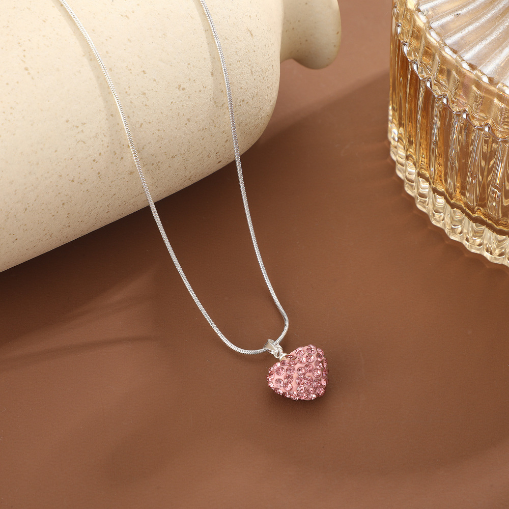 Picture of Amazon Best Selling Necklace Fashion Joker Color Love Rhinestone Snake Bone Chain Necklace Necklace Factory Outlet