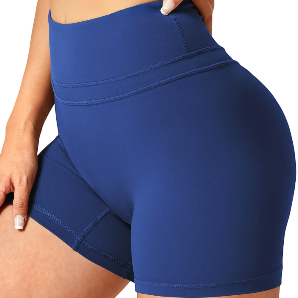 Picture of European and American cross-border seamless yoga shorts Peach Hip lifting high waist fitness pants tight running sports shorts for girls