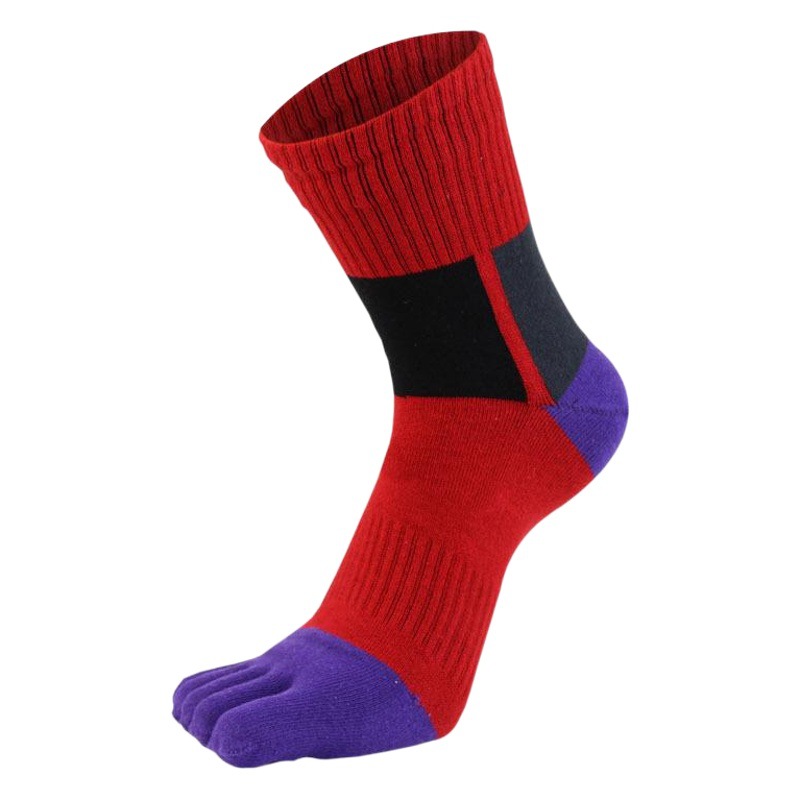 Cotton Toe Socks Five Toe Socks Wholesale Sweat-Absorbent Sports Socks Toe Socks Cotton High Waist Socks Men's Mid-Calf