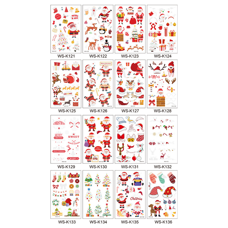 Picture of New Christmas Luminous Tattoo Sticker Children's Cartoon Snowflake Face Decoration Gift Waterproof Sweat Luminous Sticker