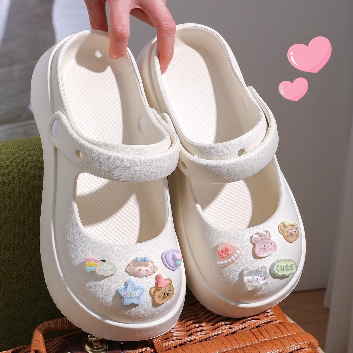 Hole Shoes Women Mary Jane Slippers Women Summer Slippers Women Home Shoes Home EVA Slippers Slippers Women Wholesale