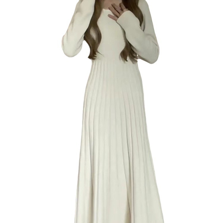 Picture of Early Autumn 2023 New Women's Sweater Autumn and Winter Coat Gentle Style Long Sleeve Dress Knitted Long