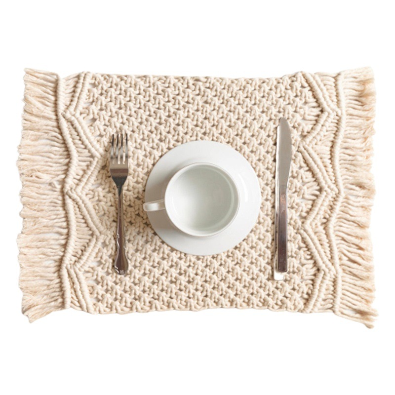 Homestay Decoration Handmade Woven Placemat Bohemian Table Blanket Wedding Holiday Atmosphere Decoration Amazon Home